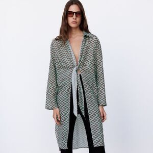 Zara Printed Ties Tunic New Small